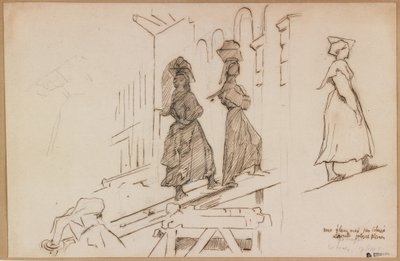 Vrouwen die mortel dragen door Henri Lehmann